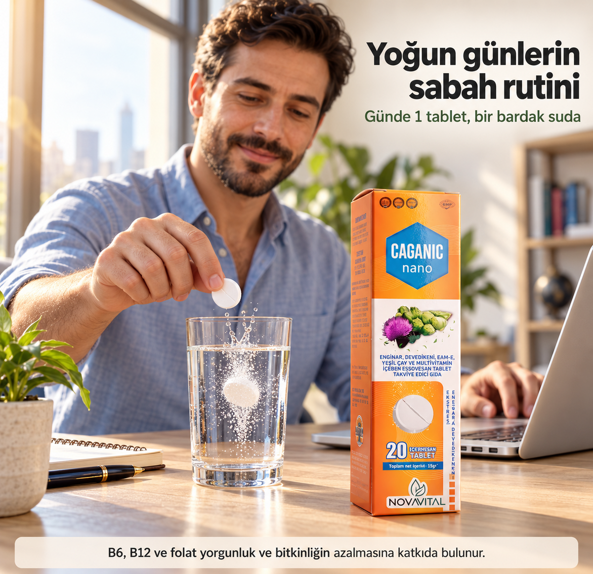 Caganıc Nano - Enginar ve Devedikeni İçeren Efervasan Tablet